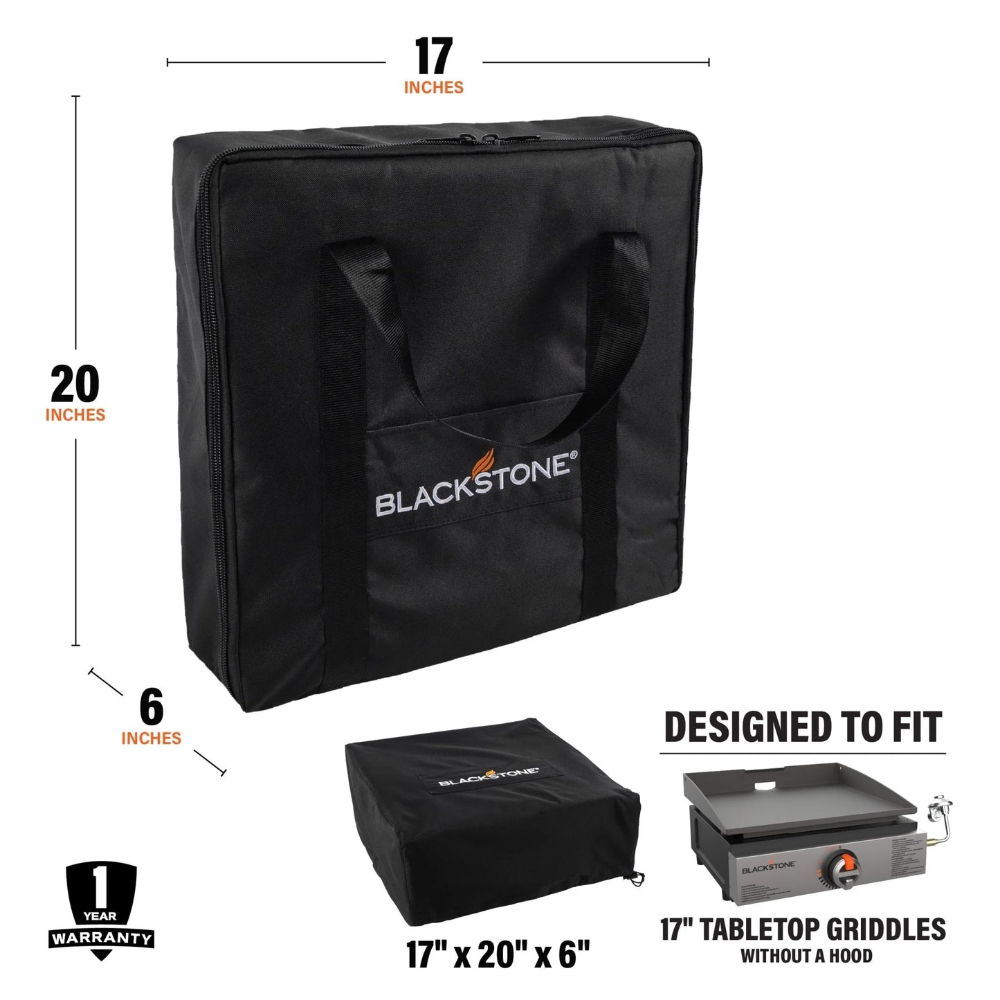 17" Tabletop Griddle Cover and Carry Bag