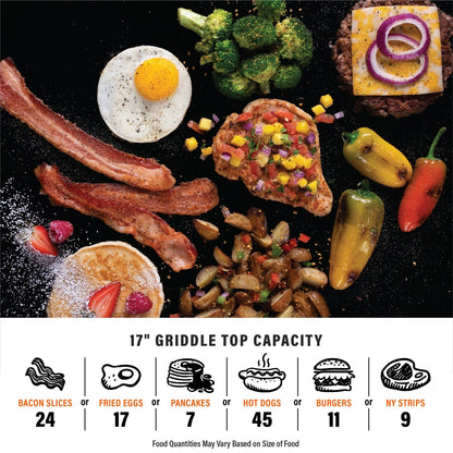 Adventure Ready 17in Griddle with Flexfold Legs