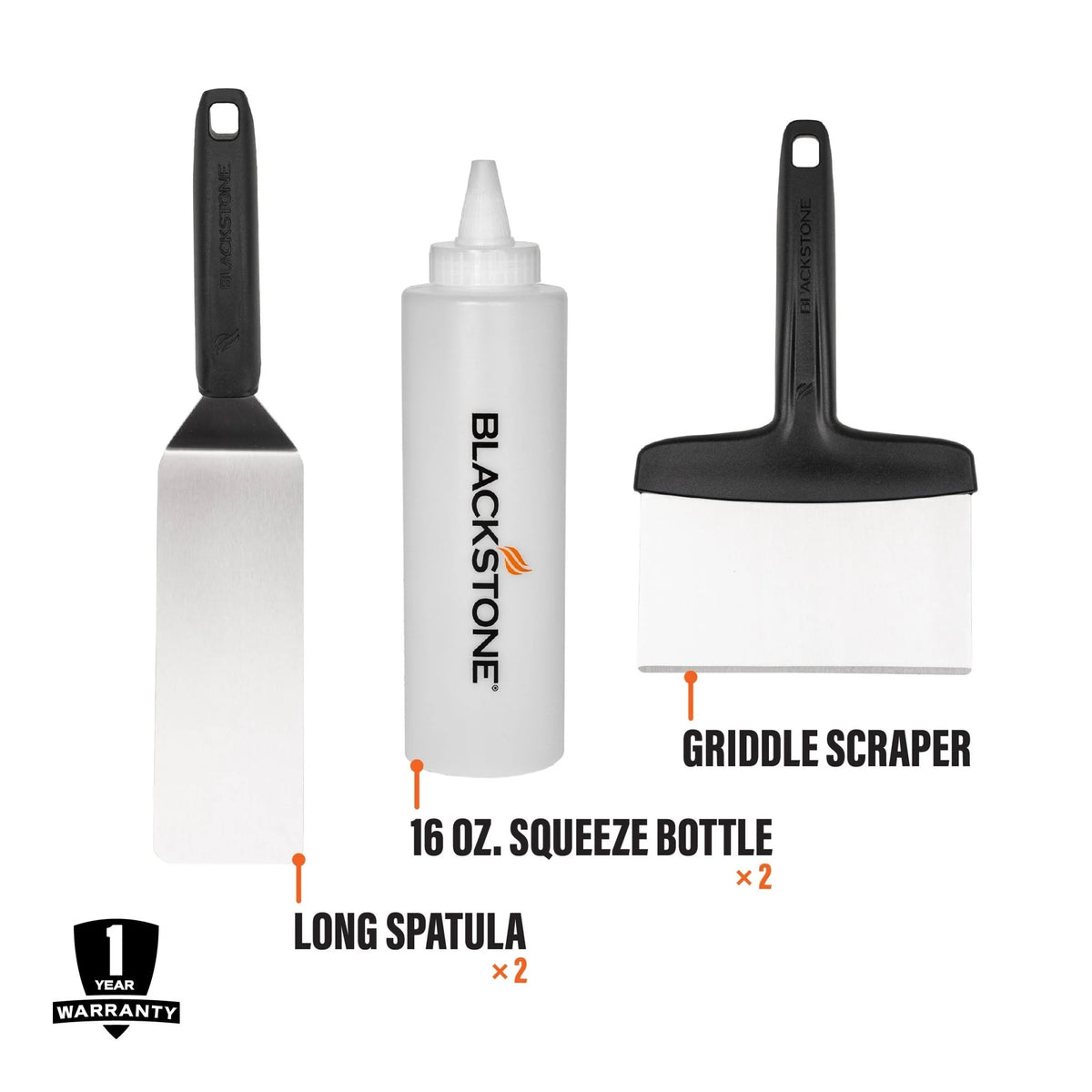 5 Piece Professional Griddle Toolkit