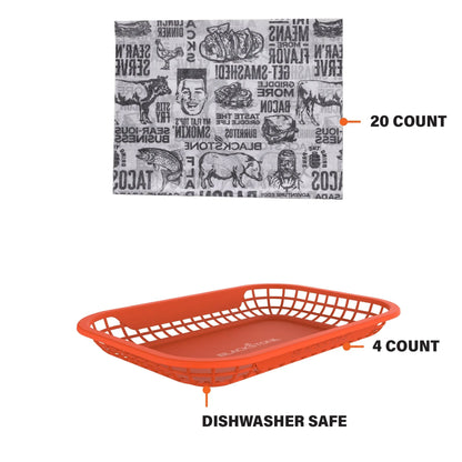 Burger Baskets with Basket Liners