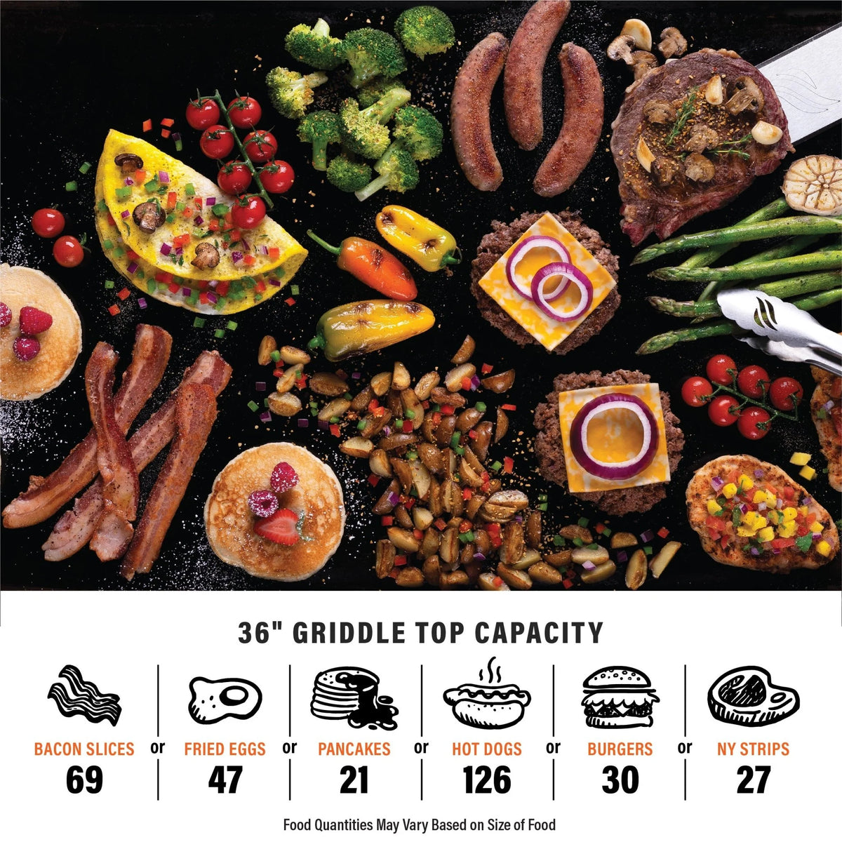 Iron Forged 36” Griddle with Cabinet