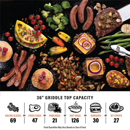 Iron Forged 36” Griddle with Cabinet