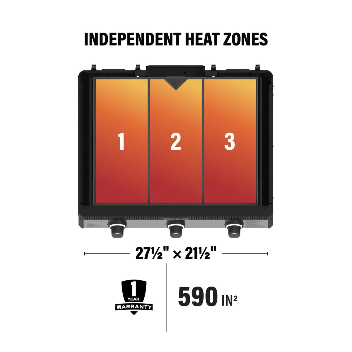 28" Drop-in Griddle with Hood (Propane)
