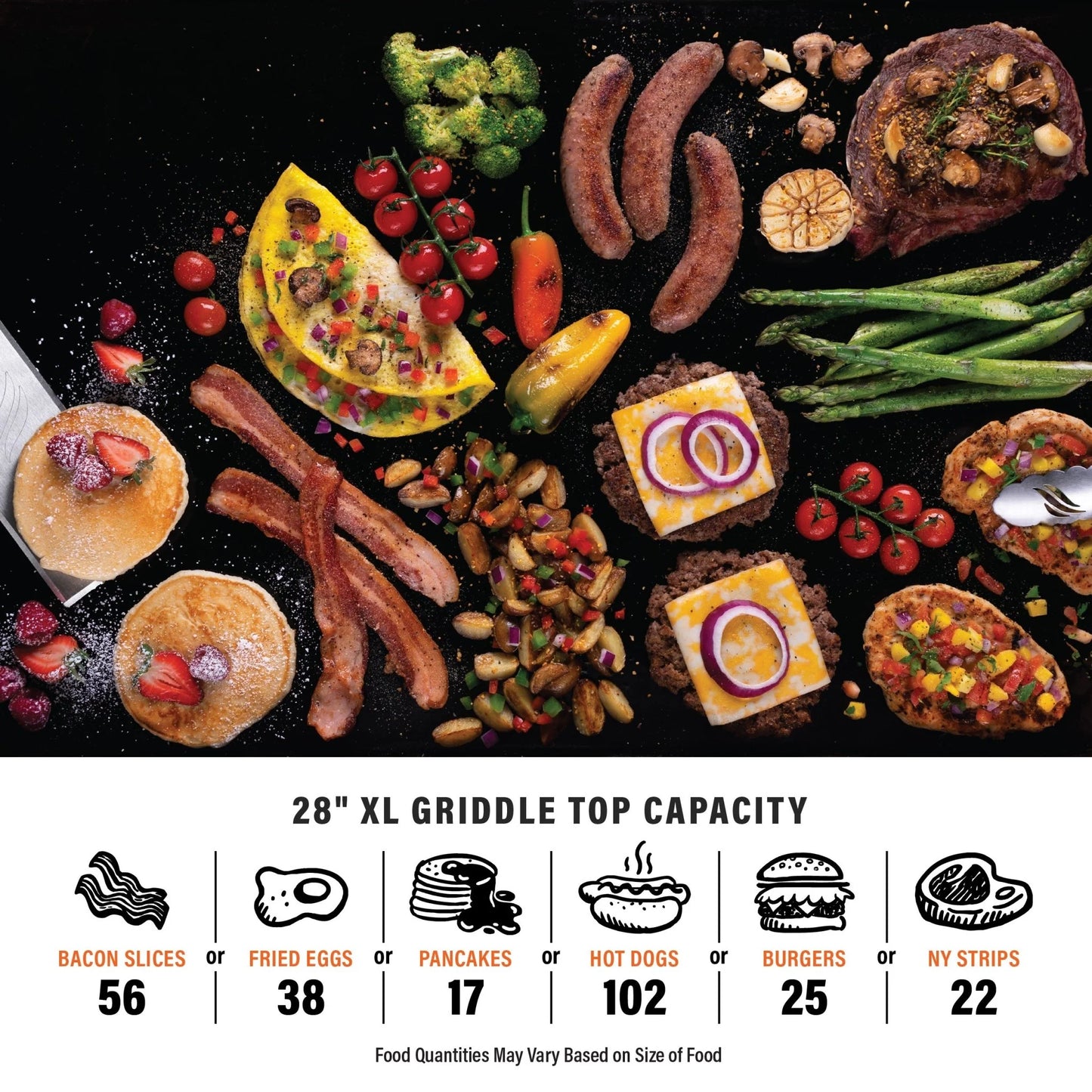 28" Griddle with Flexfold™ Legs