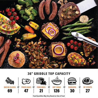 36" Griddle Deluxe with Extendable Side Table