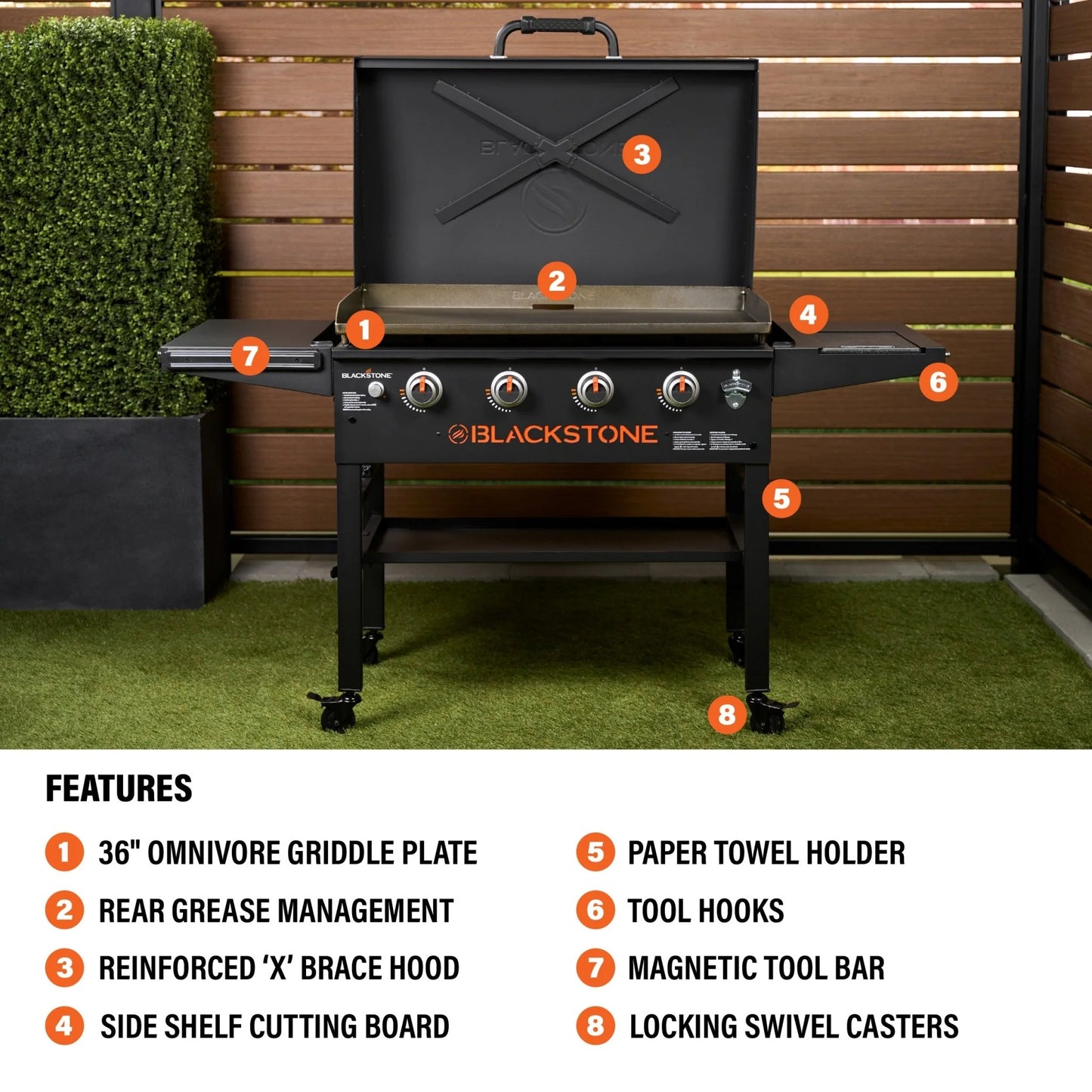 Original 36” Griddle with Hood (Natural Gas)